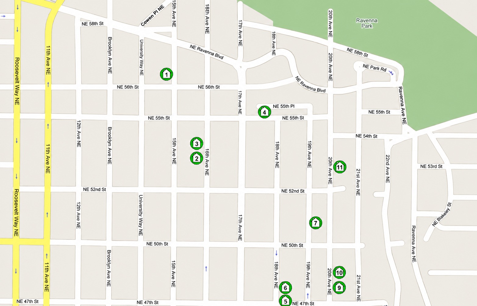 UW Houses Property Map